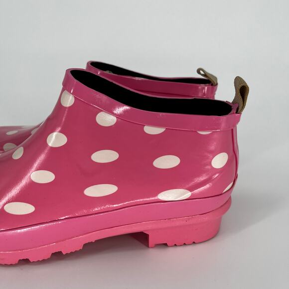 Journee Rainer Polka Dot Rain Booties Pink – Size 7.5 - Picture 2 of 13